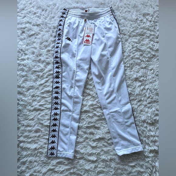 Size Small Unisex Kappa Tracksuit Pants White BNWT - Picture 2 of 4